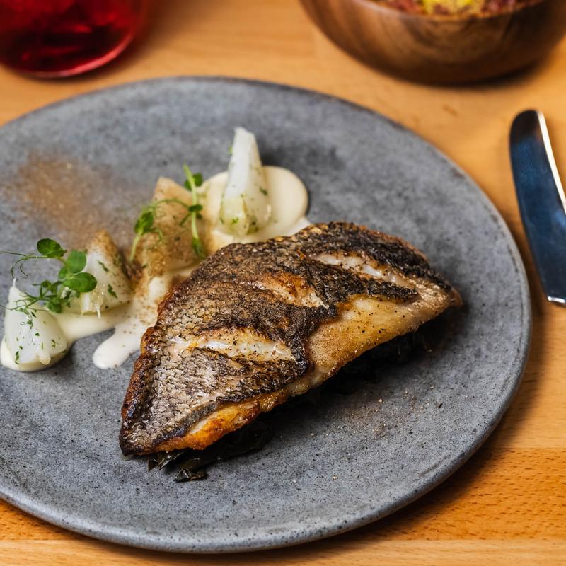 menu item 16 of 22, Market Fish, Baby Turnip, Kale, Sofrito