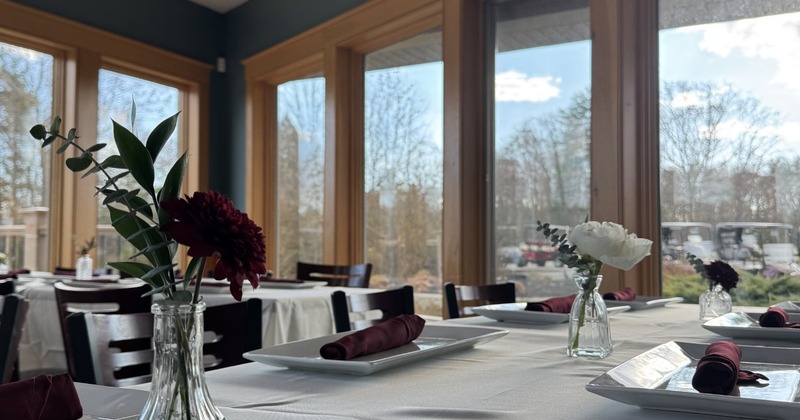 Set dining table prepared for a service