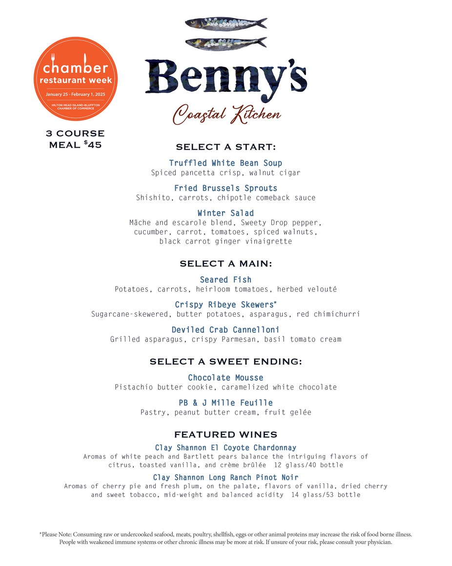 Benny's Coastal Kitchen Restaurant Week event photo