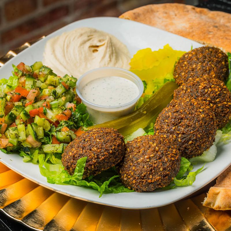 menu item 14 of 14, Falafel Platter (Excludes Rice)