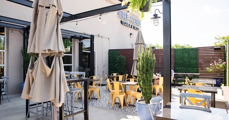 Exterior, patio, tables and chairs