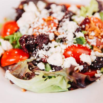 Bleu Cheese Cranberry Salad close up.
