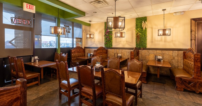 Interior, chairs and tables, restaurant booths