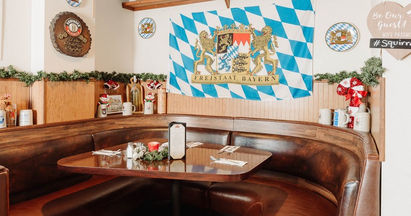 Interior, private leather booth