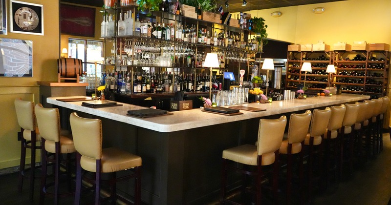 Interior, bar, chairs, guests