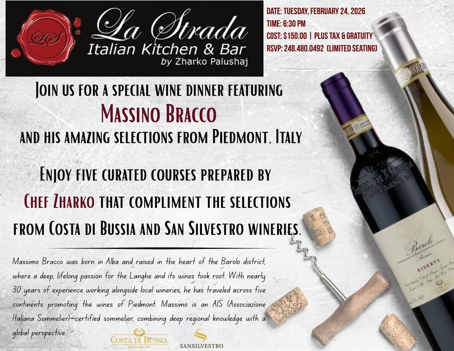 Special Wine Dinner featuring Massino Bracco event photo