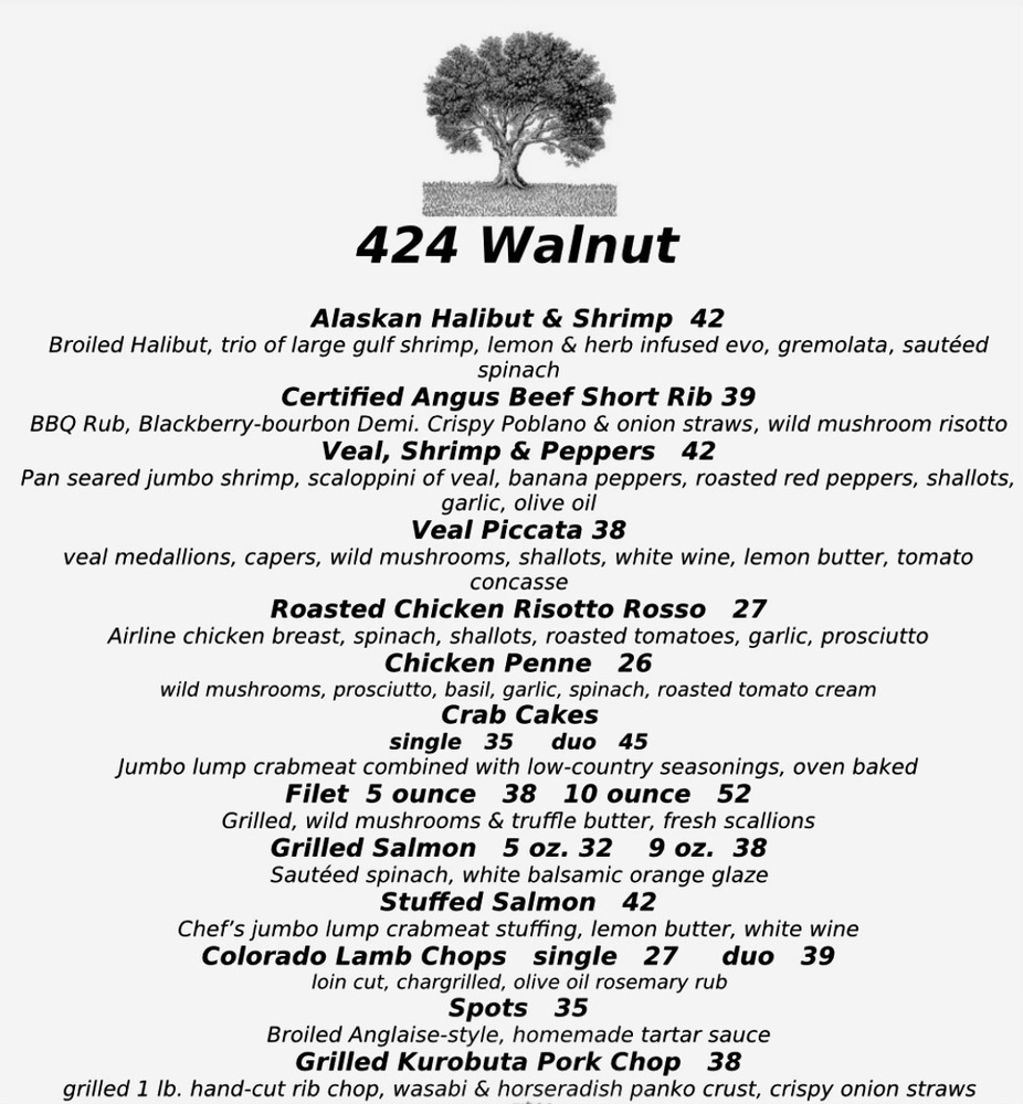 424 Walnut all specials