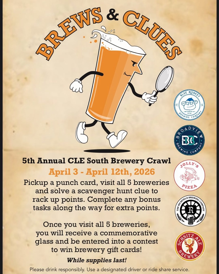 5th Annual CLE South Brewery Crawl: BREWS & CLUES event photo