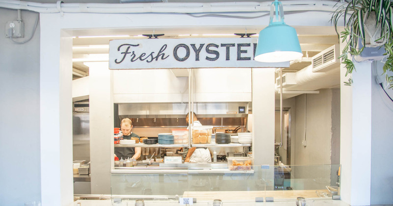 Interior, kitchen staff