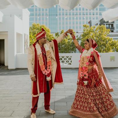People dancing outside.