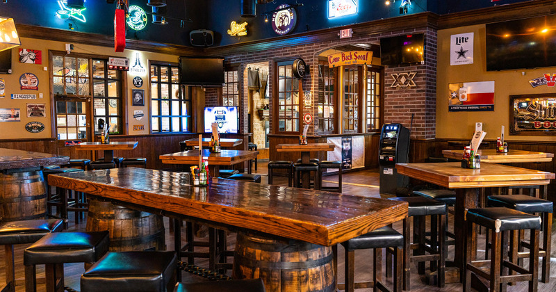 Decorated interior, seating area