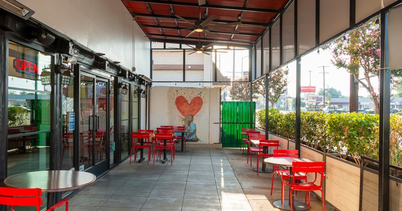 Outdoor patio seating