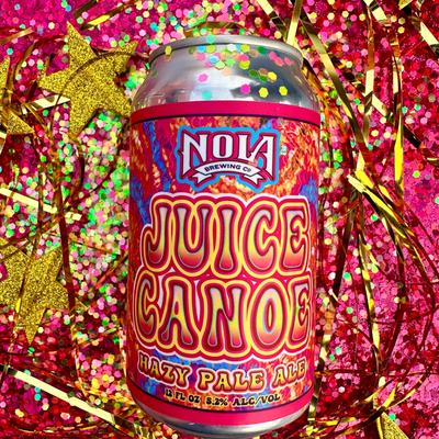 A can of Nola Juice Canoe hazy pale ale.
