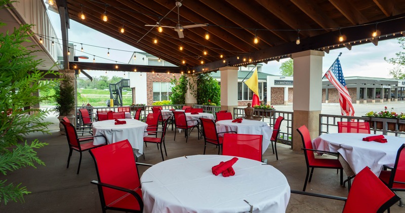 Exterior, tables and chairs on patio