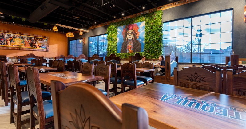 Interior space, cozy dining area