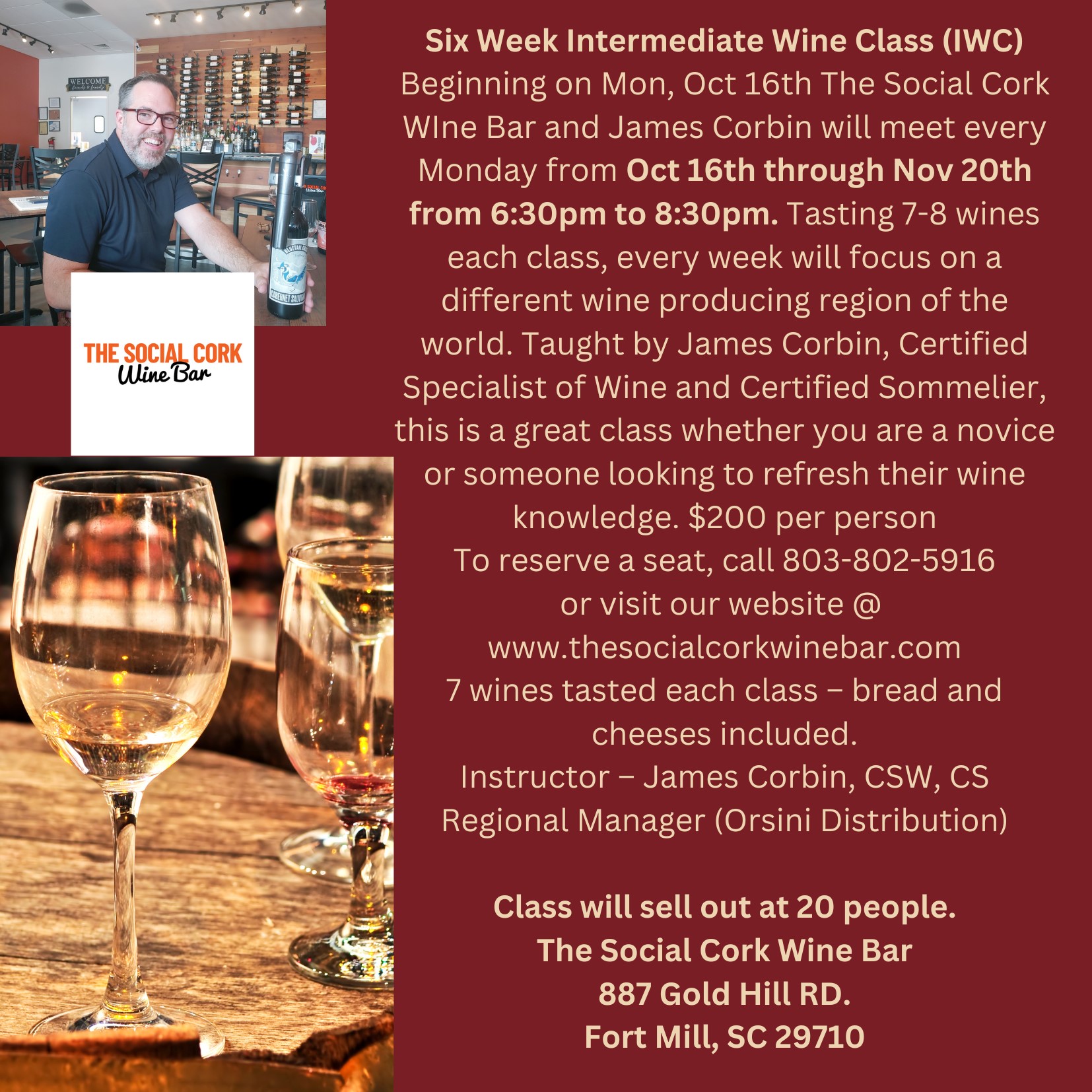 The Social Cork Wine Bar Next to SaltWater Markets, Fort mill, SC