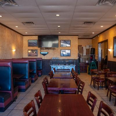 Interior, dining area.