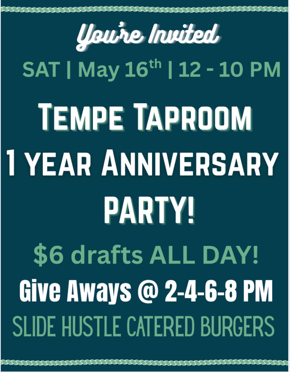 Tempe - 🎉🍎TAPROOM 1 YEAR ANNIVERSARY PARTY 🍻✨ event photo 3