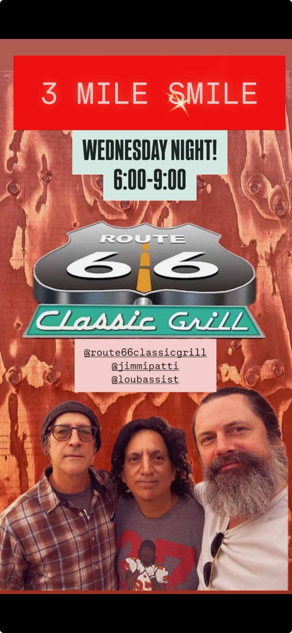 Live Music Bike Night tonight Oct 22 featuring 3 Mile Smile