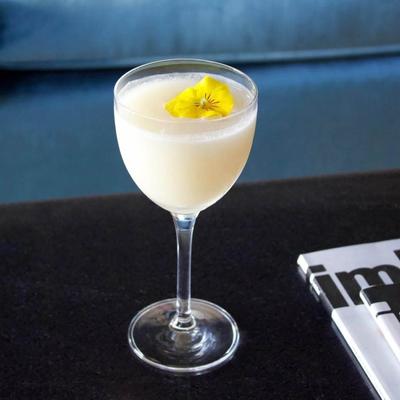 White cocktail drink.