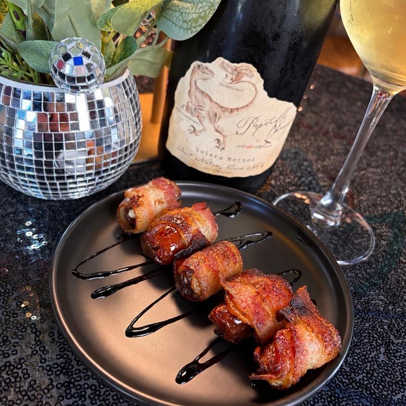 Almond stuffed Bacon Wrapped Dates photo