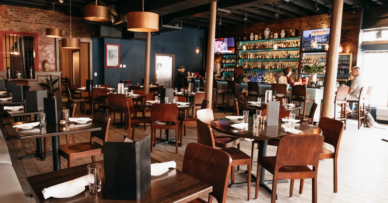 Interior, bar and dining area