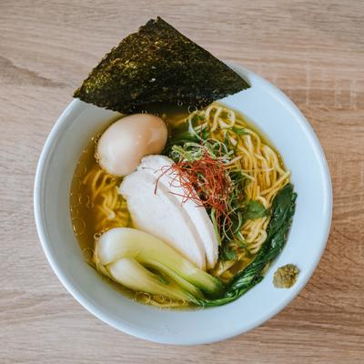 Cock-a-Noodle-Doo Ramen, top view.