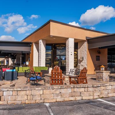 Outdoor seating area.