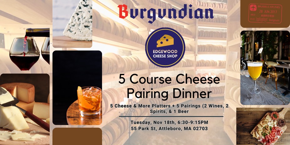 5 Course Cheese & Drink Pairing Dinner event photo