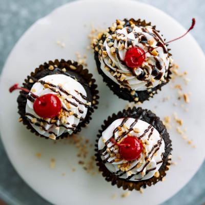Hot Fudge Sundae cupcakes.