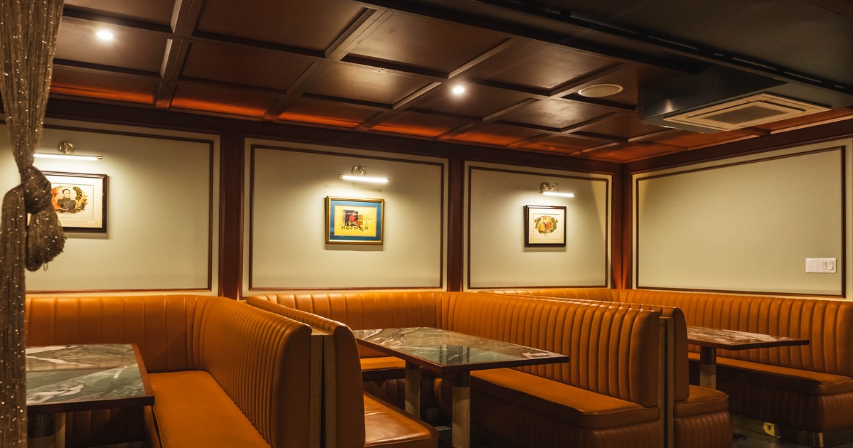 Interior, dining booths