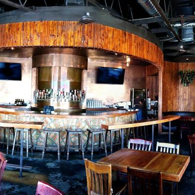 Interior, seating and bar area.