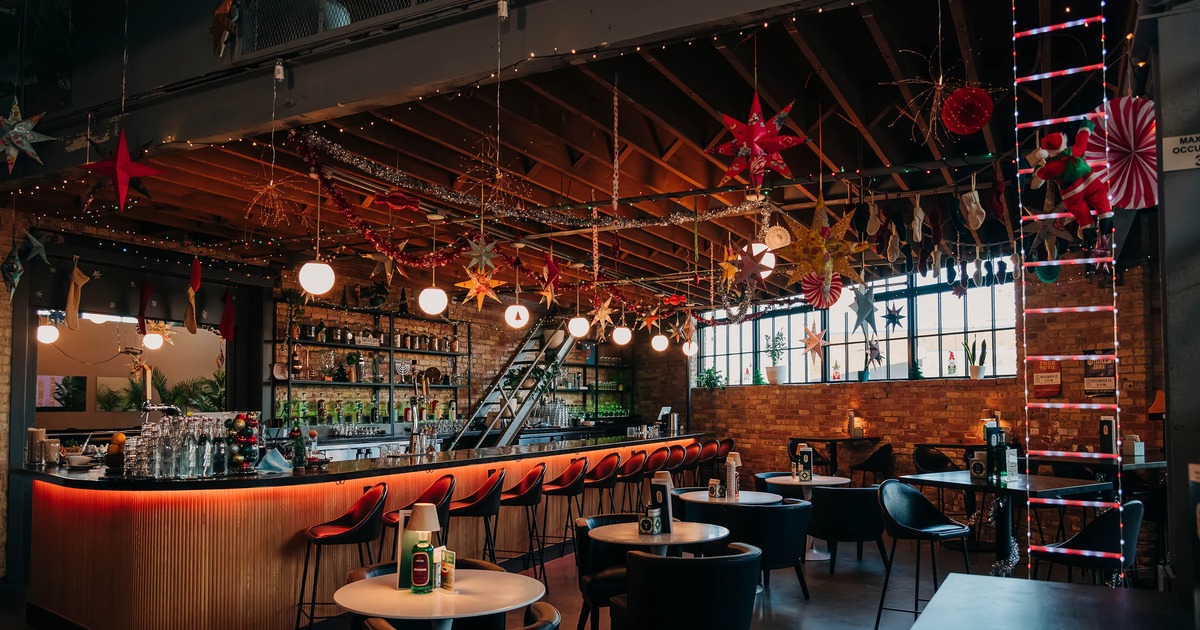 Interior, seating place with Christmas decoration