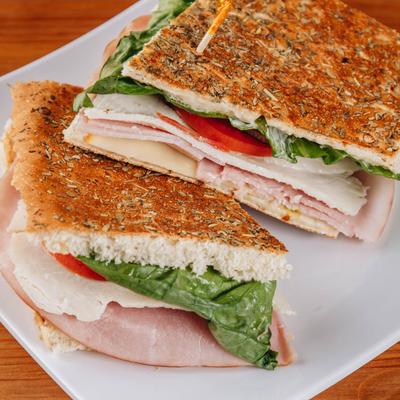 Glendale club sandwich closeup.