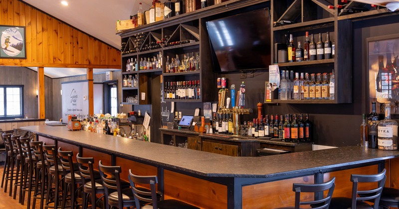Interior, bar counter area