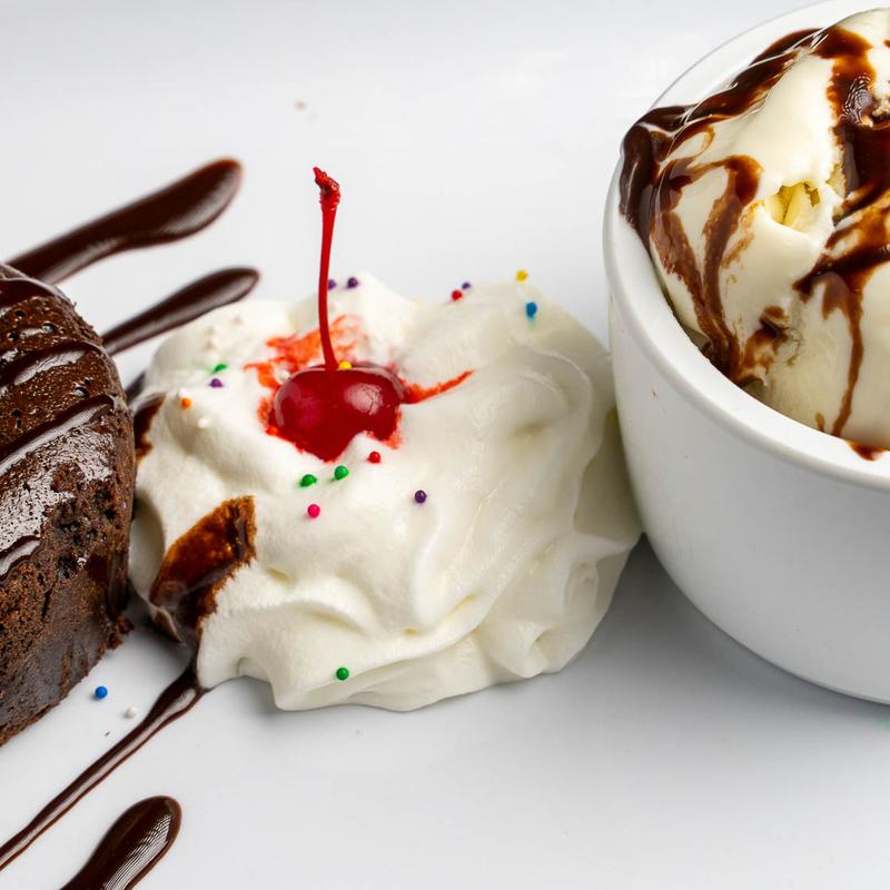Chocolate Lava Cake with Ice Cream photo