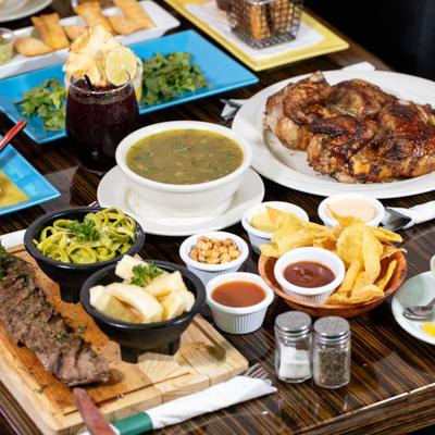 Assortment of dishes.