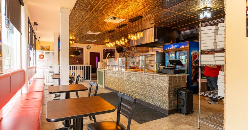 Seating area and the checkout counter