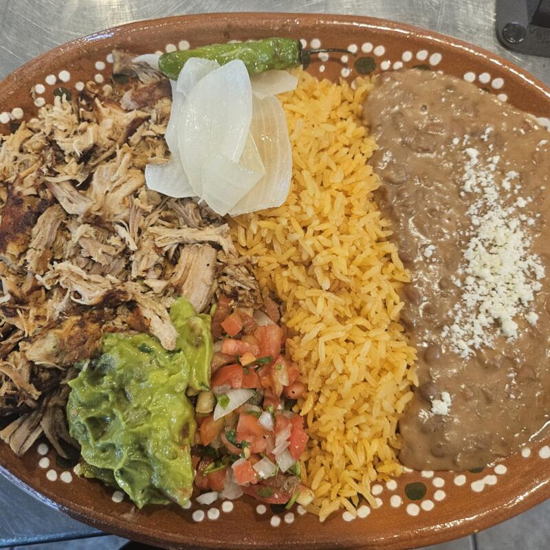 menu item 30 of 38, carnitas plate