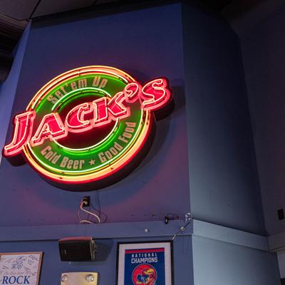 Neon light restaurant sign.