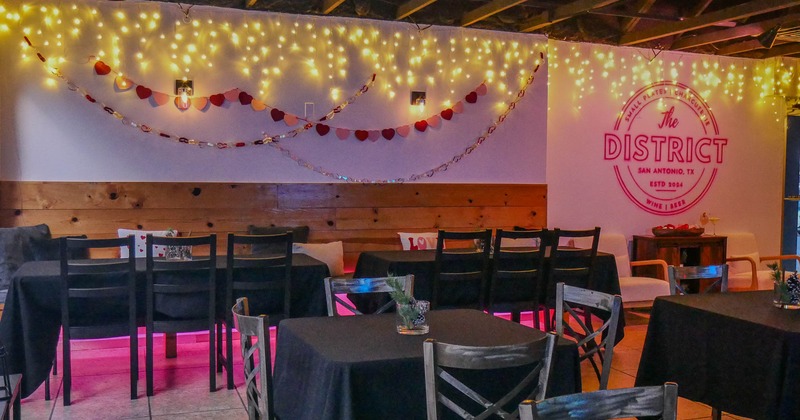 Interior, tables and seats ready for guests