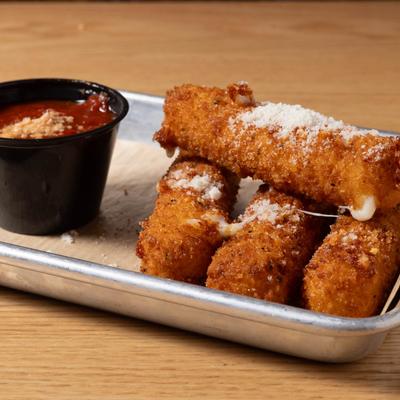 Mozzarella sticks with house marinara on the side.
