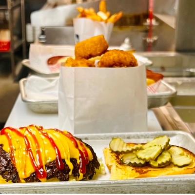 Cheeseburger and tots.