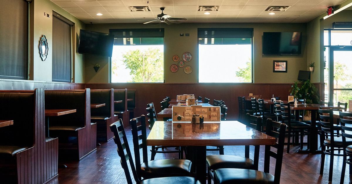 Restaurant interior, dining area