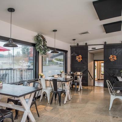 Interior, dining area.