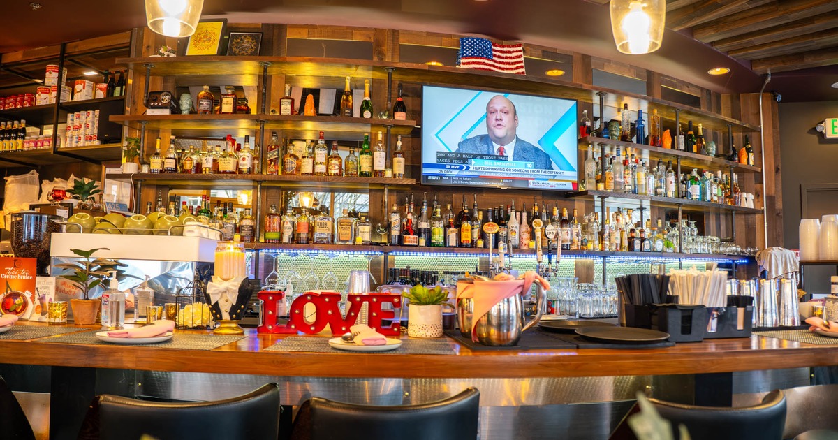 Interior, dining booths