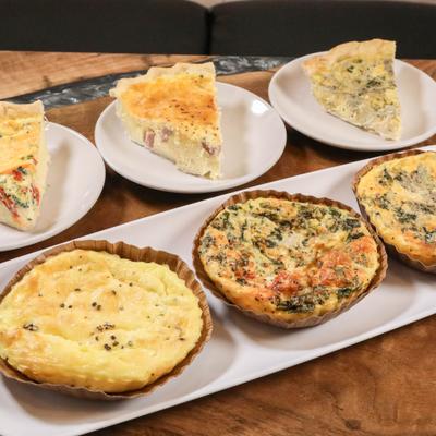 Assorted Frittatas and Quiches.