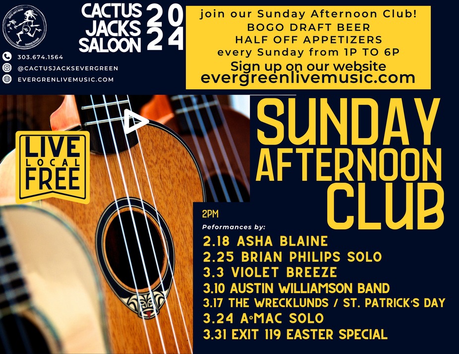Sunday Afternoon Club - Austin Williamson Band event photo