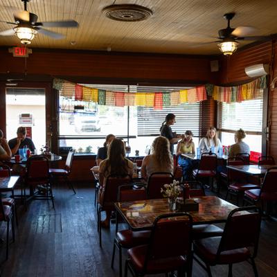 Interior, dining area.