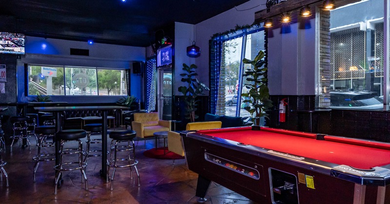 Interior, pool table